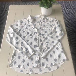 Express Portofino button down blouse size med